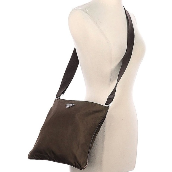 Prada Olive Green Nylon Crossbody Bag - Picture 3 of 15